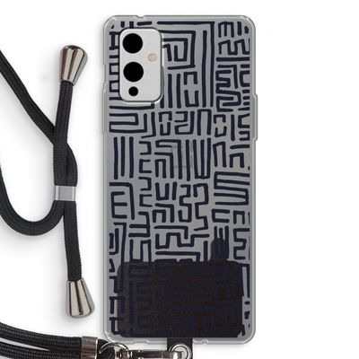 Moroccan Print: OnePlus 9 Transparant Hoesje met koord