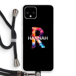 Abstract Spectrum: Pixel 4 Transparant Hoesje met koord