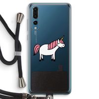 Eenhoorn: Huawei P20 Pro Transparant Hoesje met koord