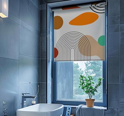 Boho-bogen raambekleding badkamer