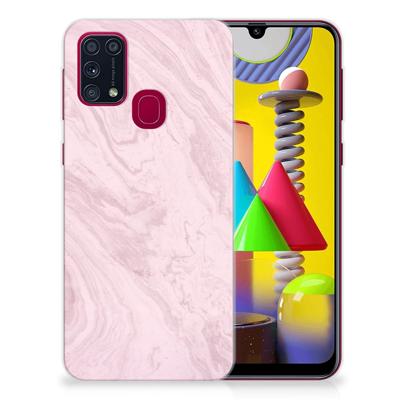 Samsung Galaxy M31 | TPU | Siliconen hoesje | Marble Pink - Origineel Cadeau Vriendin
