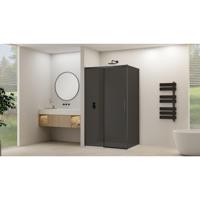 Van Rijn Products ST09 Schuifdeur tbv hoekcabine - 140x200cm - grijs rookglas - soft-close - Gunmetal Geborsteld ST09350140GRGM Van Rijn Products ST09 Schuifdeur tbv hoekcabine - 140x200cm - grijs rookglas - soft-close - Gunmetal Geborsteld ST09350140GRGM