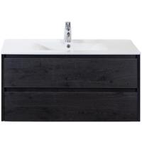 Dante Badmeubelset 100 cm - Black Oak - Keramische Wastafel Wit Enjoy