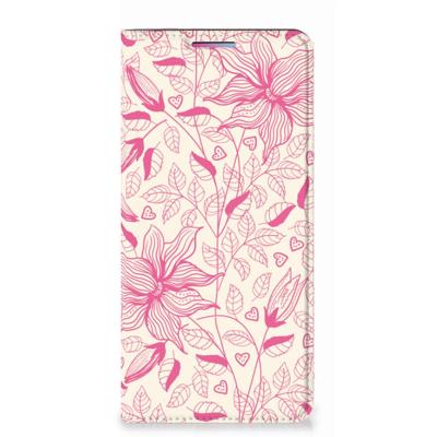 Motorola Moto G60s Smart Cover Pink Flowers