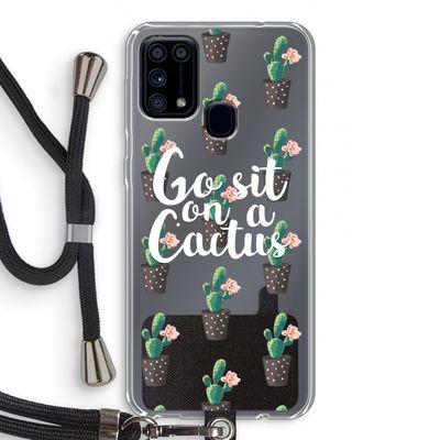 Cactus quote: Samsung Galaxy M31 Transparant Hoesje met koord