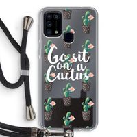 Cactus quote: Samsung Galaxy M31 Transparant Hoesje met koord Cactus quote: Samsung Galaxy M31 Transparant Hoesje met koord