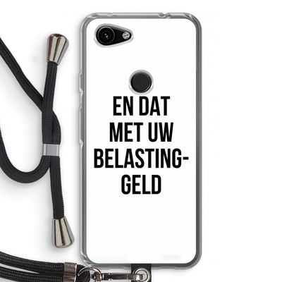 Belastinggeld: Pixel 3a Transparant Hoesje met koord
