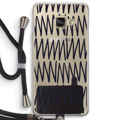 Marrakech Zigzag: Samsung Galaxy A3 (2016) Transparant Hoesje met koord