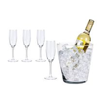 Luxe Kristallen Champagneset - Set van 5 - Inclusief Wijnkoeler - thumbnail