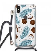Kokosnoot roze: iPhone XS Max Transparant Hoesje met koord
