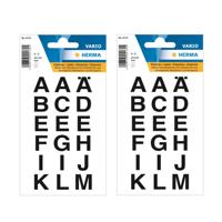 Herma Stickervel alfabet - 72x stuks - plak letters - A tm Z - zwart - 20x20 mm