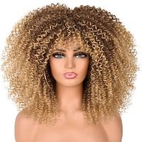 bruine pruiken voor vrouwen synthetische pruik krullend asymmetrische pruik korte a11 synthetisch haar vrouwen cosplay soft party bruin blond Lightinthebox