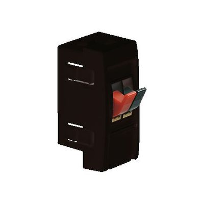 Hager plintgoot outlet dubbele luidsprekeraansluiting zwart 55mm