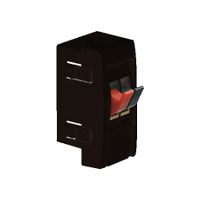 Hager plintgoot outlet dubbele luidsprekeraansluiting zwart 55mm