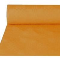 Tafellaken/tafelkleed rol papier - 800 x 120 cm - okergeel - Lange tafels - Damast papier Tafellaken/tafelkleed rol papier - 800 x 120 cm - okergeel - Lange tafels - Damast papier
