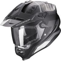 SCORPION ADF-9000 Air Desert Mat, Dual sport helm, Zwart-Zilver
