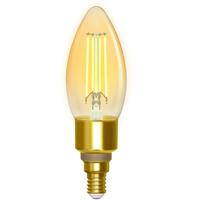 LED Lamp - Filament - Smart LED - Aigi Delano - Bulb C35 - 4.5W - E14 Fitting - Slimme LED - Wifi LED + Bluetooth -