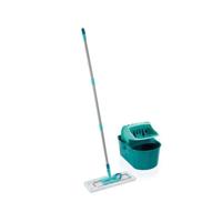 LEIFHEIT Set Profi Compact platte bezem - 42 cm - 140 cm stalen steel