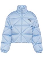 Prada veste courte à design matelassé - Bleu