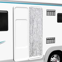 VidaXL Vliegengordijn 56x200 cm chenille lichtgrijs en donkergrijs