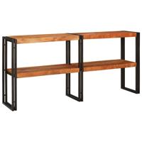 Wandtafel met plank Bruin 160 x 33 x 75 cm Massief acaciahout