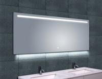 Badkamerspiegel Ambi one | 160x60 cm | Rechthoekig | Directe en indirecte LED verlichting | Touch button | Met verwarming