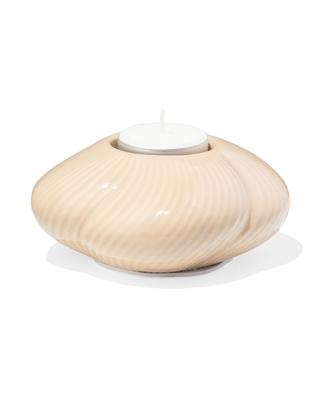 051 Theelichthouder Keramiek Twist Crème (creme)