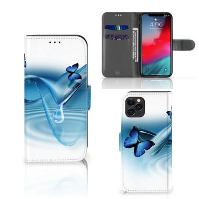 Apple iPhone 11 Pro | Telefoonhoesje | Met pasjeshouder | Vlinders
