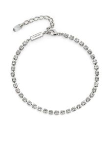 Jimmy Choo bracelet de cheville Saeda serti de criqtaux - Argent