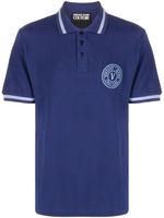 Versace Jeans Couture polo en coton à logo brodé - Bleu