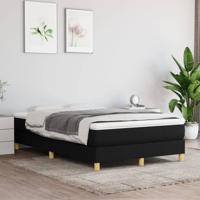 Boxspring met matras stof zwart 120x200 cm