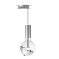 Move Me hanglamp Pulley - grijs / Sphere 5,5W - zilver