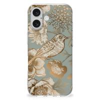 TPU Case voor iPhone 16 Vintage Bird Flowers