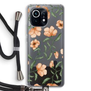Peachy flowers: Xiaomi Mi 11 Transparant Hoesje met koord