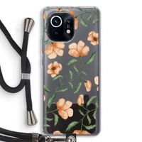 Peachy flowers: Xiaomi Mi 11 Transparant Hoesje met koord