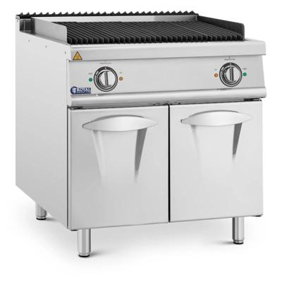 Lavasteengrill - 8,1 kW - 50 tot 300 °C - 400 V - 80 x 73 cm - Pro 730 Serie - Royal Catering