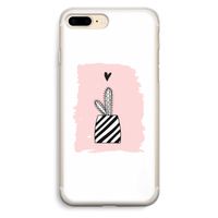 Zwart-wit cactus: iPhone 7 Plus Transparant Hoesje
