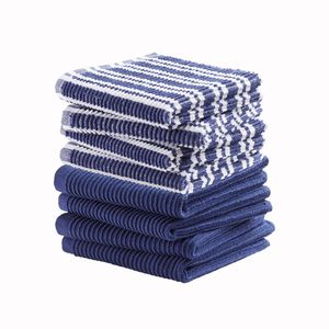 DDDDD combiset vaatdoek basic (4 stuks) + classic (4 stuks) - Blauw