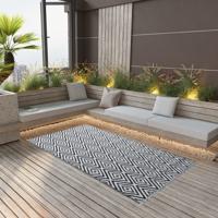 VidaXL Buitenkleed arakil 160x230 cm pp wit en zwart