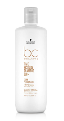 Schwarzkopf BonaCure Clean Performance Time Restore Shampoo Q10+ 1000ml | Voor Shampoo Zonder Siliconen Schwarzkopf BonaCure Clean Performance Time Restore Shampoo Q10+ 1000ml | Voor Shampoo Zonder Siliconen