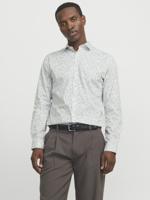 Jack & Jones Jprblablackpool Print L/s Shirt Sn Overhemd White