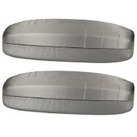 2x stuks zilveren harde brillenkokers 15,5 cm