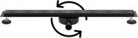 Saqu Twist Drain complete douchegoot inclusief rooster 80cm zwart