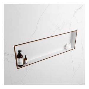 Wandnis Solid Surface Easy | In- en opbouw | 30x90x8 cm | 1 vak | Rust/Talc