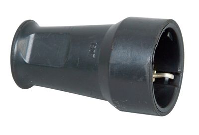 Kopp contrastekker rubber RA IP20 zwart