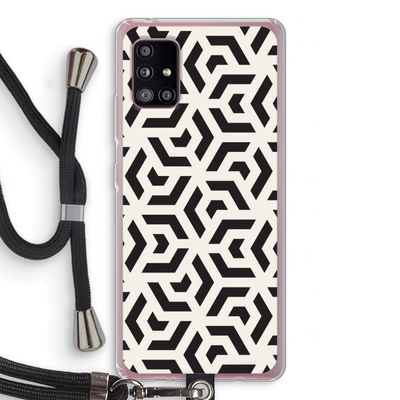 Crazy pattern: Samsung Galaxy A51 5G Transparant Hoesje met koord
