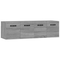 The Living Store Wandkast - Hangkast - 80 x 35 x 36.5 cm - Grijs Sonoma Eiken - thumbnail