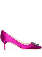 Manolo Blahnik escarpins Hangisi 50 mm à ornements en cristal - Rose