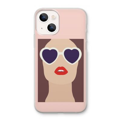 Red lips: iPhone 13 mini Transparant Hoesje