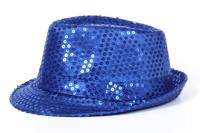 Pailettenhoed koren blauw Pailettenhoed koren blauw